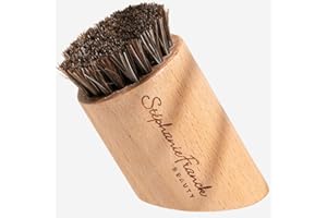 ‎STEPHANIE FRANCK BEAUTY Stephanie Franck Beauty – Gesichtstrockenbürste aus Rosshaar & Buchenholz – für Peeling, Massage, Lymphdrainage & strahlende Haut – für normale & kräftige Haut