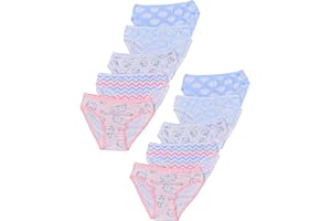 MOR Majtki dla dziewczynek, zestaw 10 sztuk, dla dzieci i nastolatków w wieku (kolorowy, rozmiar) - wygodna bielizna dziecięca dla dziewczynek z bawełny