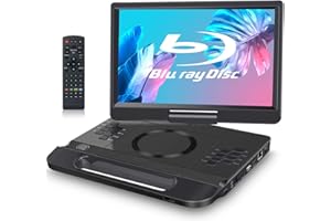 FANGOR Lecteur DVD Blu-ray portable 12" avec écran rotatif à 270 ° 1920 x 1080 Full HD Home Cinéma HDMI Dolby USB/SD