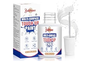 Bellifluous Emaille Reparaturset, Wandfarbe Weiß Fliesenfarbe Fliesenlack, 1 Stück Lackstift Weiß Küche Badewannenlack Möbellack für Schränke, Farbe für Möbel Ohne Schleifen für Kratzer, Schrammen