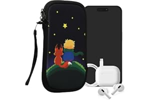 kwmobile Pokrowiec na telefon komórkowy do smartfonów XXL - 7" - neoprenowy pokrowiec na telefon komórkowy pokrowiec ochronny - chłopiec z lisem żółty brązowy ciemnoniebieski - wymiary wewnętrzne 17,7