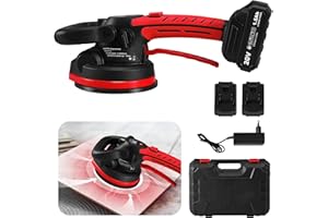 Tawxot Fliesenvibrator, Fliesenmaschinen 6 Gänge Einstellbar, Fliesenrüttler mit akku Vakuum Saugheber für 0,3-1,2 m Fliesen