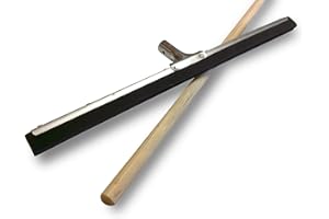 Raclot Balai raclette extracteur d'eau pour Sol | Lot de 3 | Longueur 60 cm | Caoutchouc Mousse Noire 2 Lames | Manche Bois 1,20 m | Kibros 1560Mx3