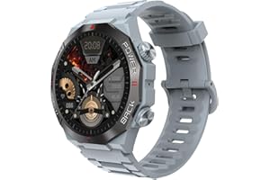 Atheewon Montre Connectée Femme Homme avec Appel Bluetooth, Gris