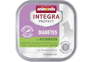 ANIMONDA INTEGRA PROTECT INTEGRA PROTECT in Schale, Nassfutter für erwachsene Katzen als Nahrungsergänzungsfutter für Diabetes mit Putenherzen 100 g