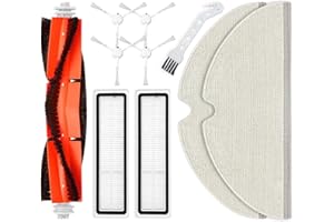 LIVERYDE Accessoires Pièces de rechange pour Dreame D9, Dreame L10 Pro, Dreame D9 Max, Dreame D9 Pro, 1 brosse principale, 4 brosses latérales, 2 filtres Hepa, 2 lingettes, 1 outil de nettoyage