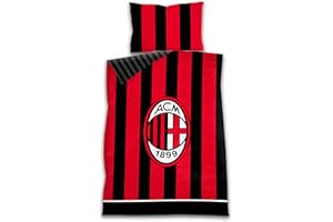 ACM 1899 AC Milan Pościel na łóżko 1-osobowe 200 x 150 cm + poszewka na poduszkę 80 x 50 cm, 100% bawełna, oficjalny produkt