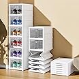 HYTTER Foldable Free Standing Shoe Rack | Space-Saving Organizer for Neat Shoe Storage | Stylish and Durable Design (6 Compartment)