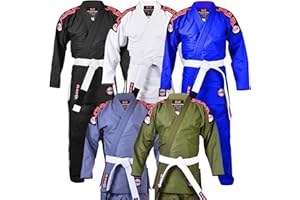 MAR INTERNATIONAL BJJ Gi for Men Women, Adults, Kids. Unisex, Brazilian Jiu Jitsu Gi with Free White BJJ Belt, Uniform Kimonos 350-GSM, Sweat-Wicking Fabric, Cold Machine Washable, IBJJF Compliant