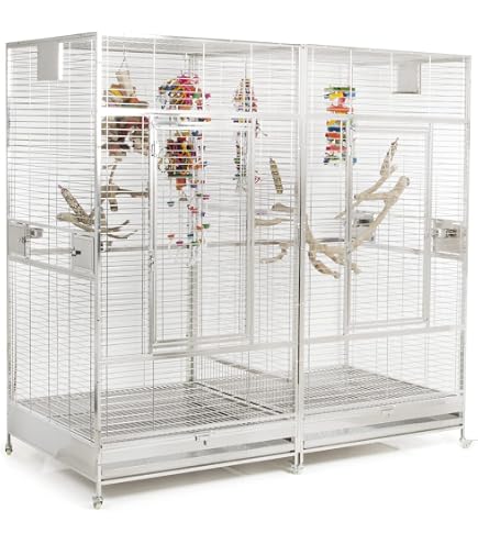 Ferplast Buitenvolière Voor Parkieten – 77x57x162 Cm – Met Wielen En Accessoires – Geschikt Voor Buiten In De Tuin