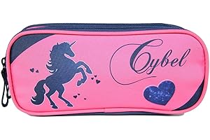 Trousse Scolaire 2 Compartiments Cybel Cheval/Licorne Rose et Bleue Marine Bagtrotter