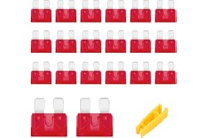 Flaconi 20PCS Fusibile a Lama Automobilistico, Fusibile Piatto a Innesto, Adatto per Auto, SUV, Camion, Moto (10A)