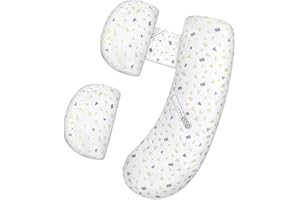 AMAZEFUN Schwangerschaftskissen für Schwangere mit abnehmbarem Bezug - Komfortables Stillkissen und Stützkissen während der Schwangerschaft kissen - ideales Kissen für Frauen in der Schwangerschaft (Grau)