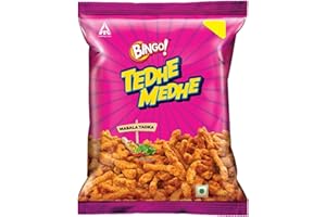 ITC Bingo! Tedhe Medhe Masala Tadka - Sticks with Indian Masala Flavour - 80g/75g(Weight May Vary)