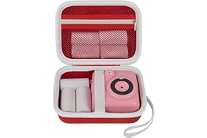 casmilee Kinderkamera Tasche, Sofortbildkameras Schutzhülle für VTech KidiZoom Print Cam/für Gofunly/für HiMont/für ASTGMI/für GREENKINDER/für CalineGam Digital Kamera, für Druckpapier -Nur Hülle-Rot