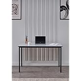 Arpelia &Ccedil;alışma Masası 125X65 CM LAVA-GRİ,KENARLARI ANTRASİT BANLI