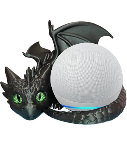 Dragon Ständer Für Echo Dot (4./5. Gen) – 3D-gedruckte Halterung & Deko-Figuren In Blaugrün