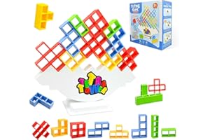 ZITUZY 32 Pièces Tetra Tower, Tetar Tower Blocs de Construction Tetris, Tetra Tower Balance Game, pour Les garçons et Les Filles de l'an 3+