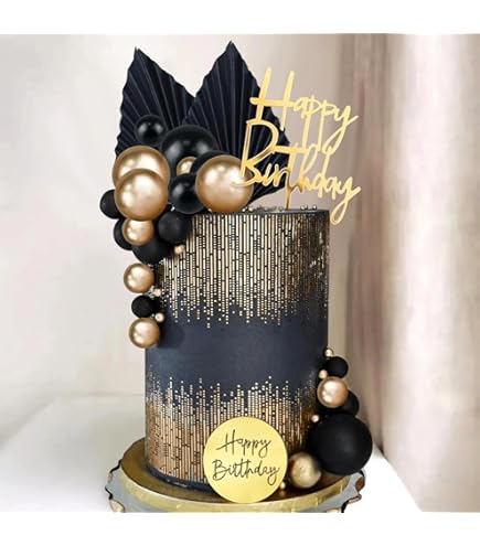 29 Decorazioni Per Torta Compleanno In Stile Boho - Palline Oro E Bianco, Foglie E Topper - Foto 4