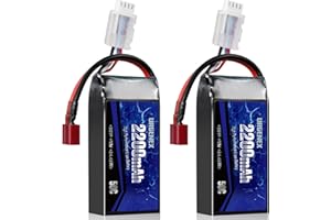 URGENEX 3S Lipo Battery 2200 mAh 11.1 V 50C High Discharge Rate RC Batteries with Deans T Plug Fit for RC Car Truggy, RC Airplane, FPV Drone, UAV Quadcopter, Helicopter and RC Boats Racing Models 2