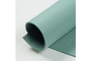 MONDO TESSUTI Hojas de fieltro compactas de 2 mm de grosor auténticas fieltro, tamaño 50 x 40 cm - 40 colores disponibles - Alta calidad - Ideal para hobismos (verde agua)