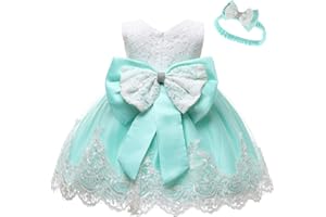 LZH Baby Mädchen Spitzenkleid Bowknot Blume Kleider Hochzeitswettbewerb Taufe Tutu Kleid