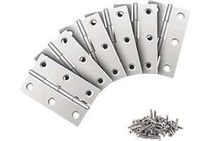 QIPUNEKY 24 Stück 44MM Edelstahl Scharniere Steckverbinder, Türscharnier Schaniere Klappbar, Steckverbinder mit Schraube