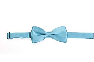 THE TIE COMPANY The Tie Co™ Children's Pre-tied & Adjustable Satin Solid Colour Classic Plain Bow Tie Kids