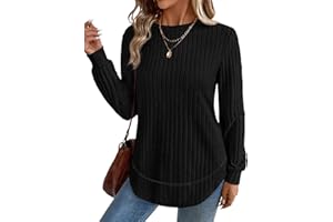 Aokosor Jumpers for Women Dressy Casual Long Sleeve Tops for Women Business Casual Outfits Lightweight Fall Sweaters Warm
