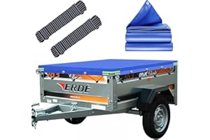 MRWIZMS Lona Impermeable 160x120cm, Lona Remolque con Cuerda, Ideal para Erde Classic 163, DDR HP 400, 401, 500 & 600 Remolque