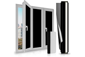 LULUETPUE Pellicola per Vetri Finestre 40 * 400cm, Pellicola Privacy Finestre Anti 99% UV, Pellicola Opaca Privacy Anti-Calore per Lucernari, Pellicola Finestra Privacy Adatto per Ufficio Casa