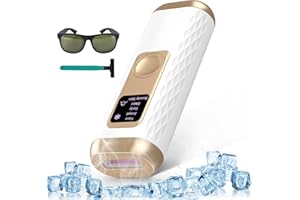 KADE BOX STORE ICE Cooling IPL Laser Hair Removal Device - 999999 Flashes, 5 Energy Levels for Women and Men, Armpits, Legs, Body, Bikini, Face, Painless System