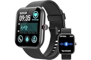 YOEVER Montre Connectée Homme Femme avec Répondre/Numéroter,1,91" Montres Connectée Homme pour iPhone/Samsung/Android,Smartwatch avec AI& Alexa Intégré Sommeil,Fréquence Cardiaque,SpO2,100+ Modes Sportifs