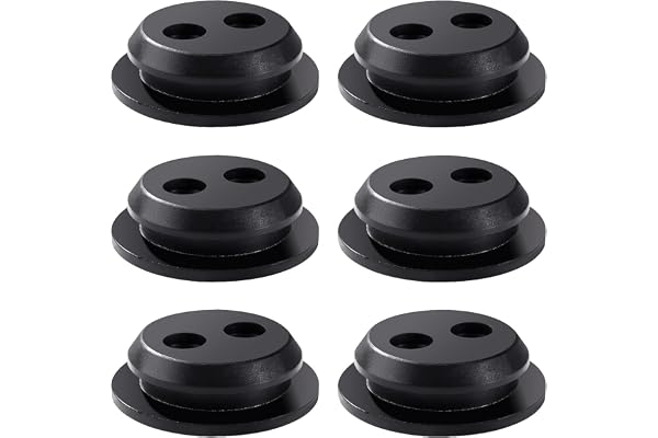VooGenzek 6 Stycken Bensintank Gummipluggar, 2 Hål Gummitätning, Bränsletankgummihylsor, för Röjklippare, Trimmers, Gräsklippare