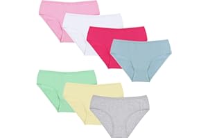 POWER FLOWER Slip da Bambina in Cotone Essenziale Multipack Comode Mutande Mutande Taglia 2-12 Anni Biancheria Intima