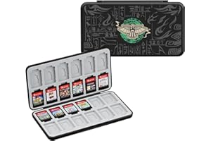 JINGDU Switch Game Case para Nintendo Switch NS/OLED/Lite Games, Switch Game Holder con 24 Ranuras para Tarjetas de Juego y 24 Ranuras para Tarjetas Micro SD, Flying Wings