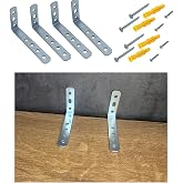 Hobidabi Deprem G&uuml;venliği Dolap Sabitleme Aparatı, Gri, 16x52x100mm, Mobilya Duvara Sabitleyici, 2 Adet Metal L Demir