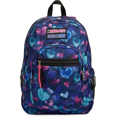 Zaino Seven Freethink 34 L – Doppio Scomparto, Tasca PC E Portaborraccia, Viola, Ideale Per Scuola Media E Superiore