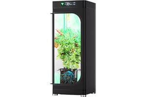 VIVOSUN VGrow All-in-One Smart Grow Box, Sistema Professionale con luce di crescita Samsung LM301H EVO, sistema avanzato di circolazione e ventilazione, irrigazione, nutrimento, finestra magnetica