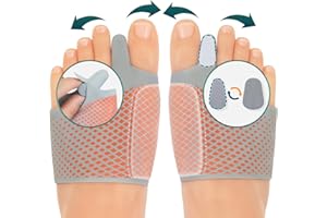 TENICORE Orthese Hallux Valgus Coussinets en Silicone Chaussettes Hallux Valgus 1 Paire Gros Orteil Correcteur Écarteur Orteil Soulagement de la Douleur Femmes Hommes Taille S/L