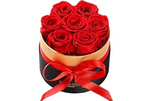 WYRIAZA Rosa Stabilizzata Regalo Donna - Rosa Eterna Vera Regalo Mamma Compleanno Fidanzata Regalo Natale Donna Idee Regalo Natale Mamma Moglie Festa della Mamma Idee Regalo San Valentino per Lei