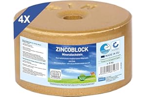 IMIMA ZINCOBLOCK Set 4x3 kg - Mineral Lick for Horses with Zinc, Iron, Cobalt, and Selenium - Horse Lick with Mediterranean Salt - Supplementary Mineral Feed Salt Lick Blocks