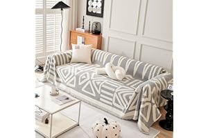 VanderHOME Wielofunkcyjne koce na sofę z frędzlami szenilowymi, narzuty na sofę, koc na łóżko, do sypialni, na kanapę, w podróży, dla dzieci, akcesoria do sypialni 180 x 130 cm, szary