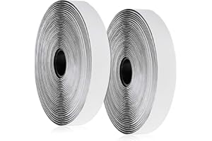 Vegena Taśma na rzep, samoprzylepna, bardzo mocna, samoprzylepna taśma na rzepy, samoprzylepna, dwustronna taśma na rzep, samoprzylepna taśma flauszowa, taśma haczykowa, siatka na owady, szerokość 20 mm, czarna