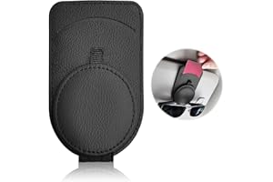 LEEELYAN Leder Brillenhalter für Auto,Auto Brillenhalter,Ticket Karten Clip Brillen Halterung ,Auto Brillenhalter Universal,Brillen Halterung für Auto,Sonnenblende Brillenetui,Geschenke für Freunde Familie