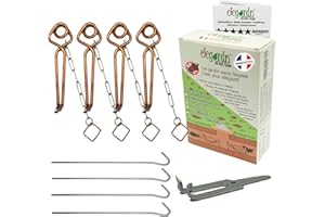 Elegardn® Kit Complet 4 pièges a Taupe Rats taupiers Campagnol Type putange Rigide Haute qualité utilisé par Les détaupeurs Professionnels fabriqué en France
