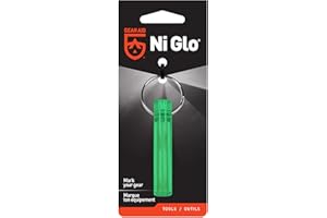 GEAR AID Ni Glo, 2” Glowing Keychain for Camping, Scuba and Night Fishing