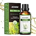 AESHORY Teebaumöl 50ML, 100% Naturrein Kaltgepresst Tea Tree Oil für Gesicht, Haar, Hautpflegem, Nagel, Anti Pickel, Mitesser