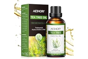 AESHORY Aceite de Árbol de Té 50ml 100% Puro y Natural Aceites Esenciales Tea Tree Oil para Masaje, Cuidado la Cara, Cuerpo y Cabello