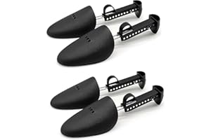 ARROMI Lot de 2 paires d'embauchoirs à chaussures pour femmes, hommes et femmes, embauchoirs à chaussures, légers et faciles à porter, pour longueur et largeur réglables, pour homme et femme, Noir , m